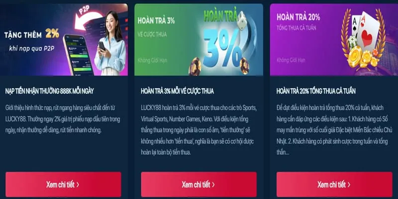Ưu Đãi Đặc Biệt Theo Từng Trò Chơi